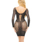 Pink Lipstick Animal Inside Chemise Black O/S