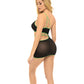 Pink Lipstick All You Need Cut Out Dress Black O/S