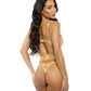 Gilded Beauty Metallic Shimmer Mesh Teddy w/Rhinestone Accents - Gold SM