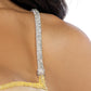 Gilded Beauty Metallic Shimmer Mesh Teddy w/Rhinestone Accents - Gold XL