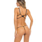 Rene Rofe Vinyl Vibes Cage Bra & G-String Black M/L