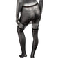 Radiance One Piece Garter Skirt w/Thigh Highs - Black Plus Size