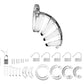 Shots Man Cage Chastity 3.5" Cock Cage Model 2 - Clear
