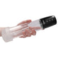 Shots Pumped Automatic Cyber Pump Masturbation Sleeve w/Free Silicone Cock Ring - Clear