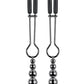 Selopa Beaded Nipple Clamps - Black Chrome