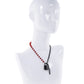 Sex & Mischief Ex's & Oh's Crystal Day Collar - Red/Black