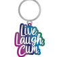 Wood Rocket Live Laugh Cum Keychain - Multi Color