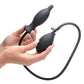 Master Series Dark Inflator Inflatable Silicone Anal Plug - Black