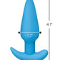 Bang! 21X Vibrating Silicone Butt Plug w/Remote - Blue