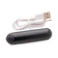 Bang! 10X Rechargeable Vibrating Metallic Bullet - Black