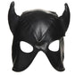 Master Series Dungeon Demon Bondage Hood w/Horns - Black